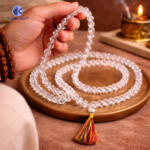 ,*Original Sphatik Mala 8mm (108+1 Beads) Diamond Cut | Pure Crystal Quartz Mala for Meditation, Cooling & Mental Peace | Lightweight Premium - Image 2