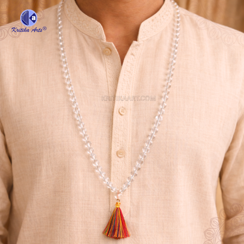 Sphatik Mala 8mm Diamond Cut