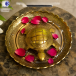 Brass tortoise with plate vastu feng shui product