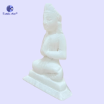 'Pure White Italian Alabaster Maa Parvati Murti (5 Inch) | Hand-Carved Premium Goddess Parvati Statue - Image 2