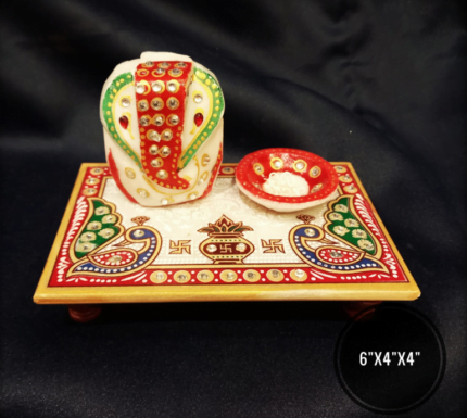 LAXMI MARBLE & GRANITE Good Luck Gift Items Art Handicraftgiftgallery  Decorative Marble dust/Polyresin Cow and