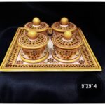 Tilak Roli/ Sindur Dibia Marble Handicraft Set