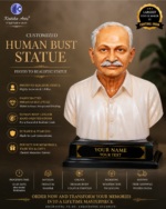 Customized Human Bust Statue (2 Feet) in Rajnagar Marble | Photo to Realistic Marble Statue | Handcrafted Premium Sculpture - Image 2