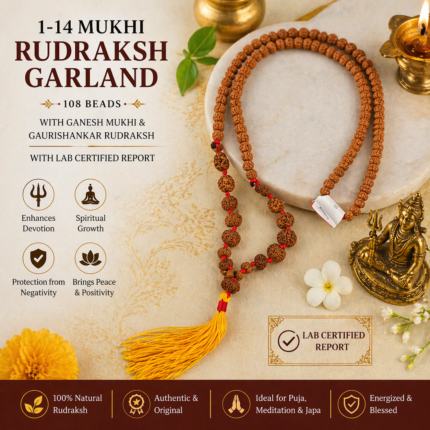 1-14 MUKHI RUDRAKSH MALA