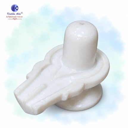 Makrana White Shivling Stone statue Small Sizes