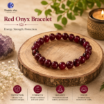 ,*Red Onyx Quartz Bracelet | Lab Certified Natural Healing Crystal Bracelet for Men & Women - Image 4