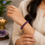 Lab Certified Natural Amethyst Bracelet | 8mm Healing Crystal Quartz Bracelet for Men & Women - Image 2