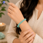 natural amazonite blue healing crystal bracelet