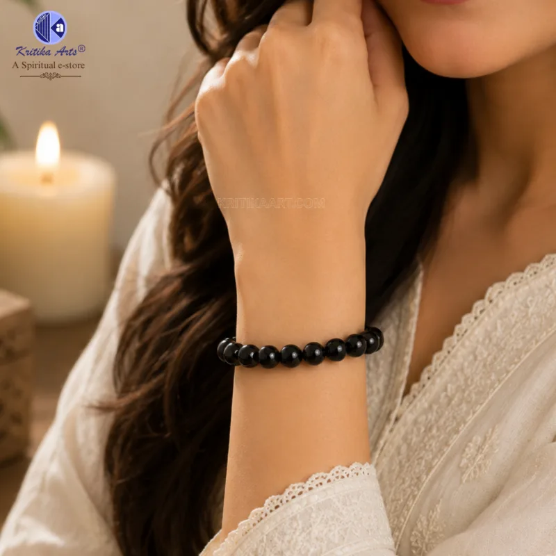 Black jade Onyx Quartz Bracelet
