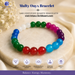 Multy Onyx Quartz Bracelet | Lab Certified Natural Healing Crystal Bracelet for Men & Women - Image 3