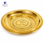 ,Brass Om Pooja Plate / Pooja Thali | Premium Handcrafted Om Design Brass Plate for Puja Rituals – Kritika Arts® - Image 4