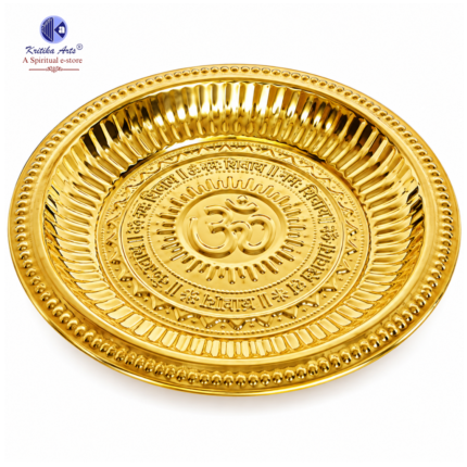 Brass Om Pooja Plate for Rituals