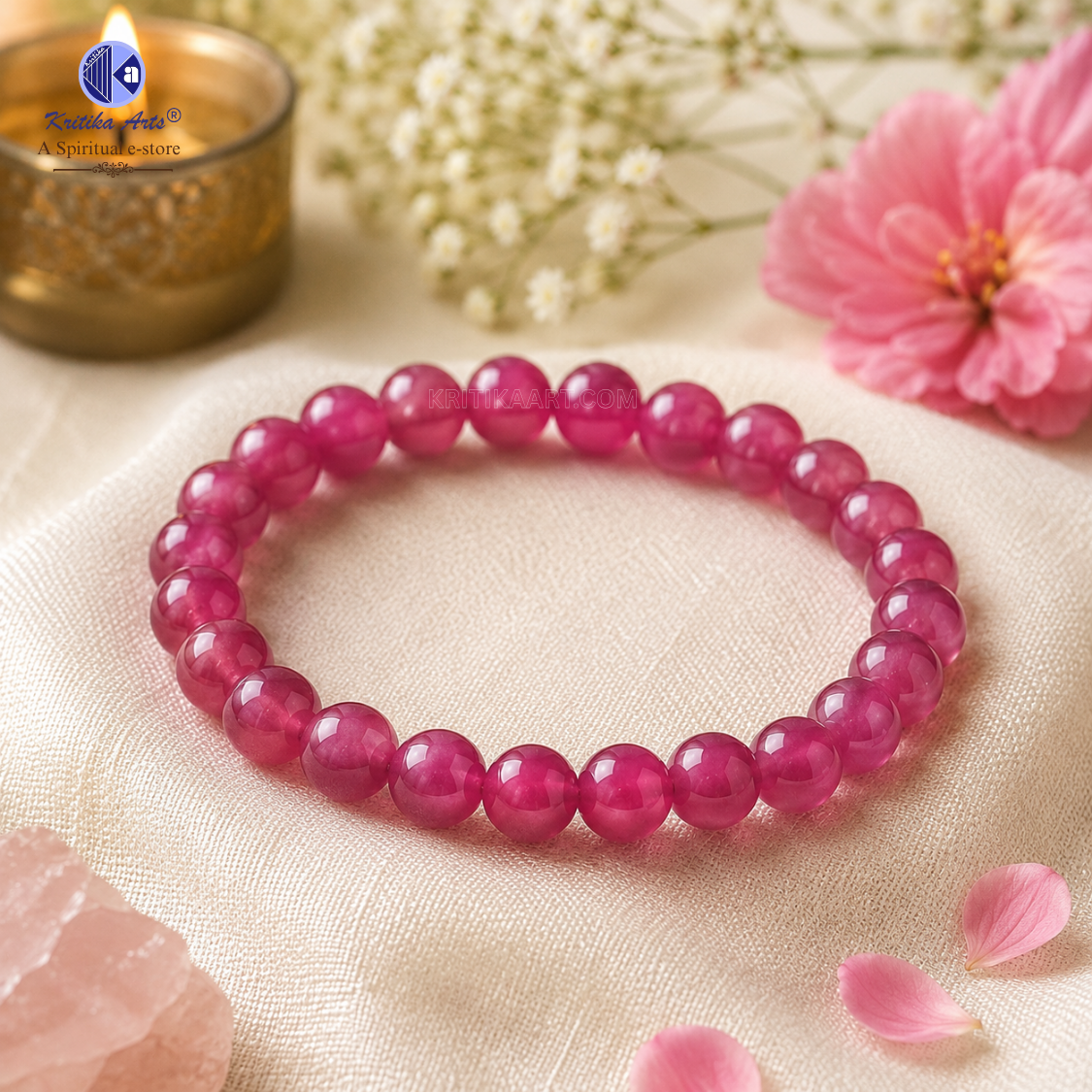 Pink Onyx Quartz Bracelet Pink Onyx Quartz Bracelet