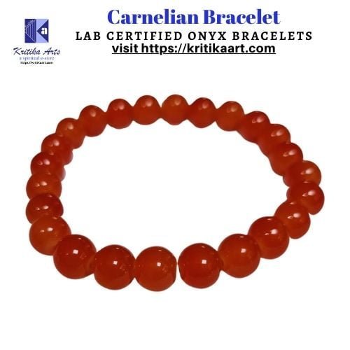 Buy RUDRADIVINE Cherry Red Crystal Carnelian Unisex Bracelet (8-10 mm) at  Amazon.in