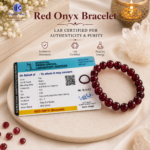 ,*Red Onyx Quartz Bracelet | Lab Certified Natural Healing Crystal Bracelet for Men & Women - Image 2