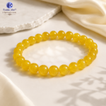 Yellow Jade Onyx Quartz Bracelet with Lab Certificate