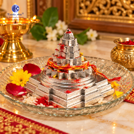 Pure Parad Shree Yantra Mercury Meru Yantra for Mahalaxmi Puja and Vastu