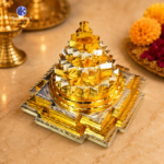 Meru Shree Yantra Gold Plated | Mahalaxmi Meru Shri Yantra for Home, Office & Mandir | Vastu & Prosperity Pyramid | 3 Inch Spiritual Brass Yantra - Image 2