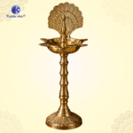 ,*Premium Brass Peacock Deepak Stand | Morkiran Diya | Panch Deep Brass Lamp for Puja, Inauguration & Aarti (15", 18", 24") - Image 2