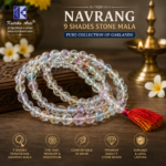 Crystal Cut Navrang Mala 8mm with Nine Color Shades Religious Jaap Mala for Meditation and Worship
