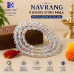 Crystal Cut Navrang Mala 8mm | 9 Color Shades Religious Jaap Mala | Spiritual Crystal Beads Mala for Worship & Meditation - Image 3