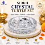 Pure Crystal Glass Turtle Set – 4 Inch Vastu Feng Shui Tortoise for Home & Office Decor - Image 4