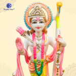 Small Ram Darbar Idol Set 9 Inch – Sri Ram, Sita, Laxman & Hanuman Murti | Premium Polyresin Hand Painted Ram Darbar for Home Temple & Gifting - Image 4