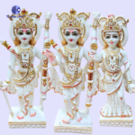 ,*Kritika Arts® Ram Darbar Idol Sculpture | 11 Inch White Hybrid Marble Dust Polyresin Ram Sita Lakshman Hanuman Murti - Image 4