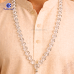 10mm sphatik mala diamond cut crystal