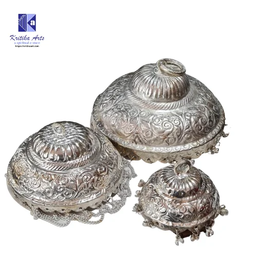 ,*White Metal Deity Chattar !Chhatra Extra Big 12-18 inch - Image 2