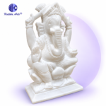 ,*Handcrafted Elegant Pure White Shree Ganesh Murti - Image 3