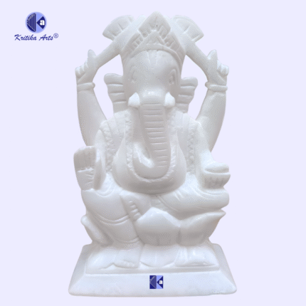 premium white marble ganesh idol online