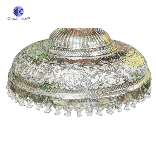 ,*White Metal Deity Chattar !Chhatra Extra Big 12-18 inch - Image 3