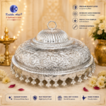 German Silver White Metal Deity Chatra (Chhatra) for Temple & God Idol | Handcrafted Chatra with Ghunghroo Bells | 12, 14, 16 & 18 Inch - Image 3