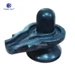 Pure Black Granite Shivling 6 to 8 inch – premium buff polished Shiv Lingam for Rudraabhishek and Panchamrit Abhishek