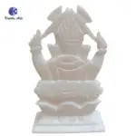 ,White Italian Marble Shree Ganesh Murti - Image 4