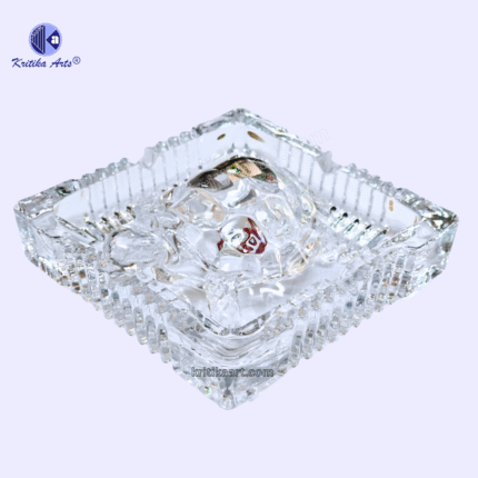 Pure Crystal Glass Turtle Set – 5 Inch Vastu Feng Shui Tortoise for Home & Office Decor