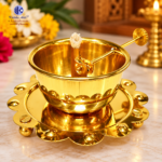 ,*Pure Brass Akhand Jyot Diya | Adjustable Bati & Glass Cover - Image 2