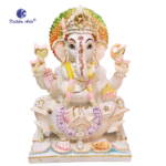 Poly Marble Ganesh Laxmi Saraswati Idol Set – 9 inch | Kritika Arts - Image 2