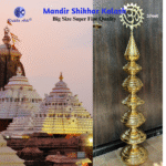 3 feet pure brass mandir shikhar kalash with trishul – heavy duty 7 kalash temple gumbad by Kritika Arts