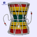 Wooden & Leather Damru 6 Inch – Traditional Shiv Damru Musical Instrument for Lord Shiva Pooja