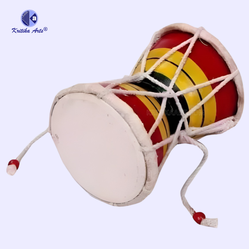 Home 22 Wooden & Leather Damru – Traditional Shiv Damru (6 Inch)