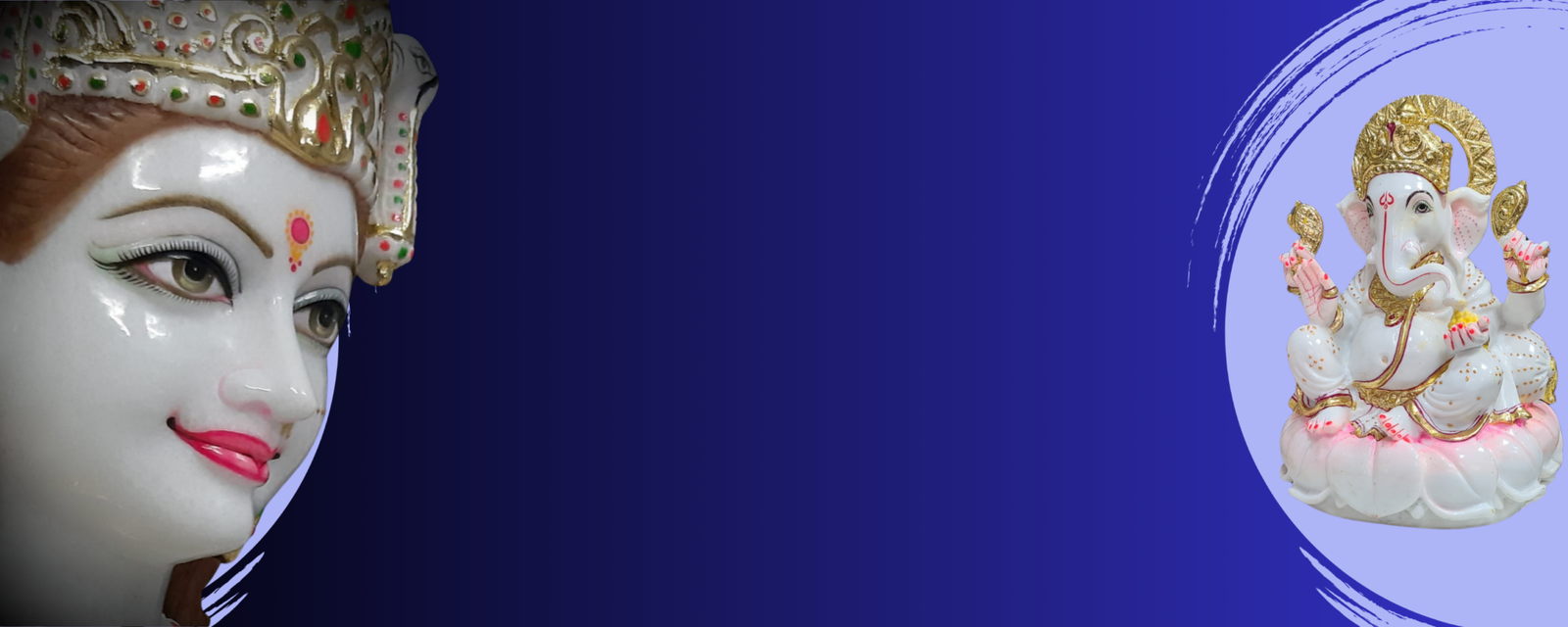 Handcrafted pure white marble moorties collection for home mandir and temple – Kritika Arts®