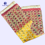 Peelia Odhani Mata Ki Chunari 40x72 inch Rajasthani Gota Patti Work Cotton Chunri for Navratri and Rani Sati Dadi