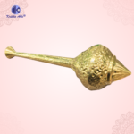 Pure Brass Hanuman Ji Gada 18 Inch | Heavy Bajrangbali Gada | Temple & Murti Pooja Item - Image 3