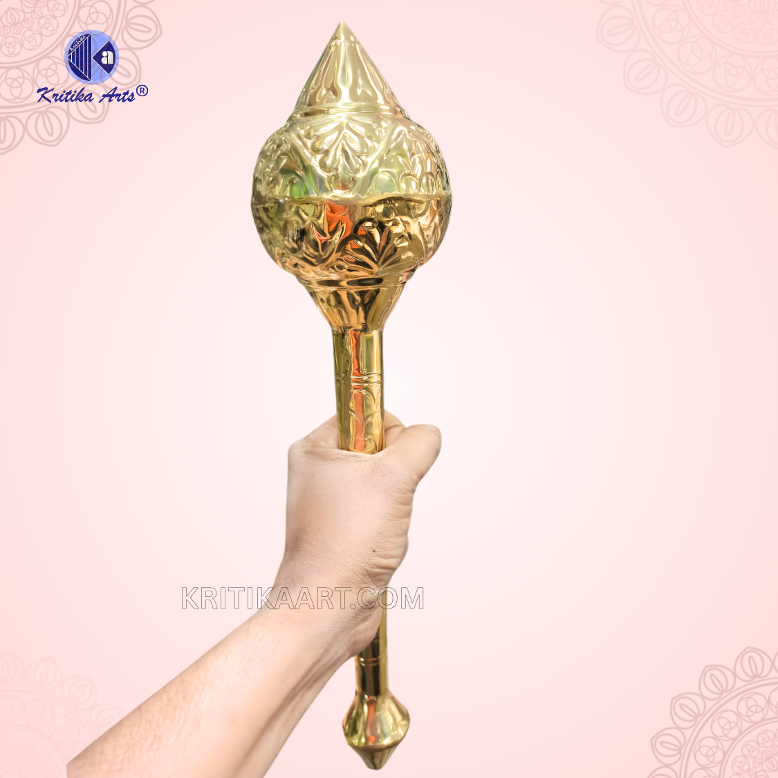 Hanuman Ji Gada 15 Inch | Large Gada for Murti | Bajrangbali Gada for Mandir | Kritika Arts hanuman ji gada 15 inch large size