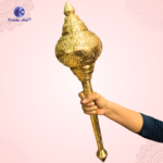 2 Feet Pure Brass Hanuman Ji Gada | 23 Inch Heavy Bajrangbali Gada | Temple & Murti Pooja Item - Image 2