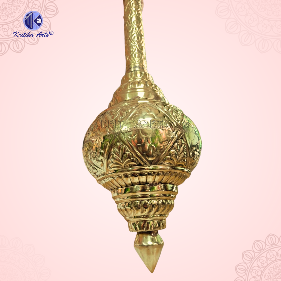 2 Feet Pure Brass Hanuman Ji Gada | Heavy Bajrangbali Gada 23 Inch | Temple Murti Gada | Kritika Arts 2 feet brass hanuman ji gada heavy