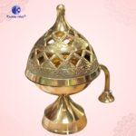 Brass Dhoop Dani | Loban Incense Burner | Dhuni Dhoop Holder | 4.5 & 6 Inch Sizes | Premium Brass - Image 2