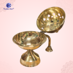 Brass Dhoop Dani | Loban Incense Burner | Dhuni Dhoop Holder | 4.5 & 6 Inch Sizes | Premium Brass - Image 3